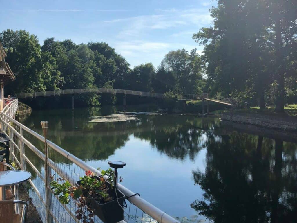 A view of the Charente river from the fish and chip restaurant