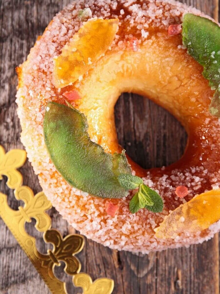 A fruit pastry style dessert on a plate