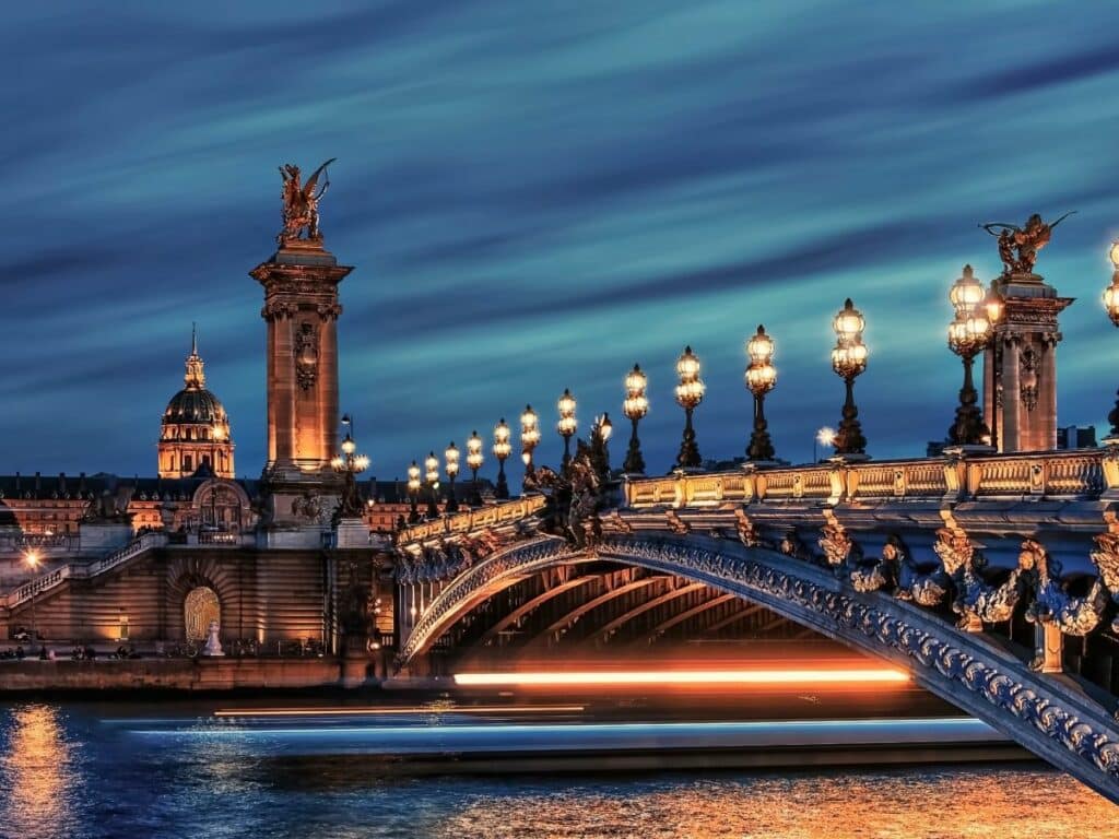 A bridge over a river in Paris - Pont Neuf