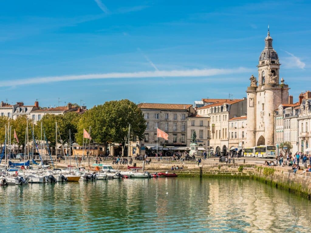 A town set on the river with a church