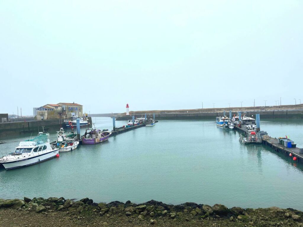 A stretch of water at Port de la Cotinière with fishing boats