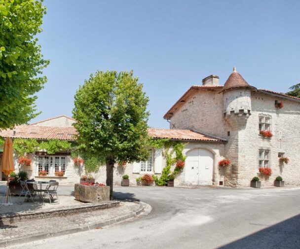 A pretty village square in the French countryside