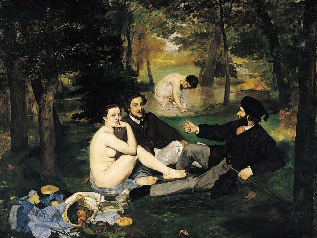 A picture of the famous painting Déjeuner sur l'herbe" by Édouard Manet