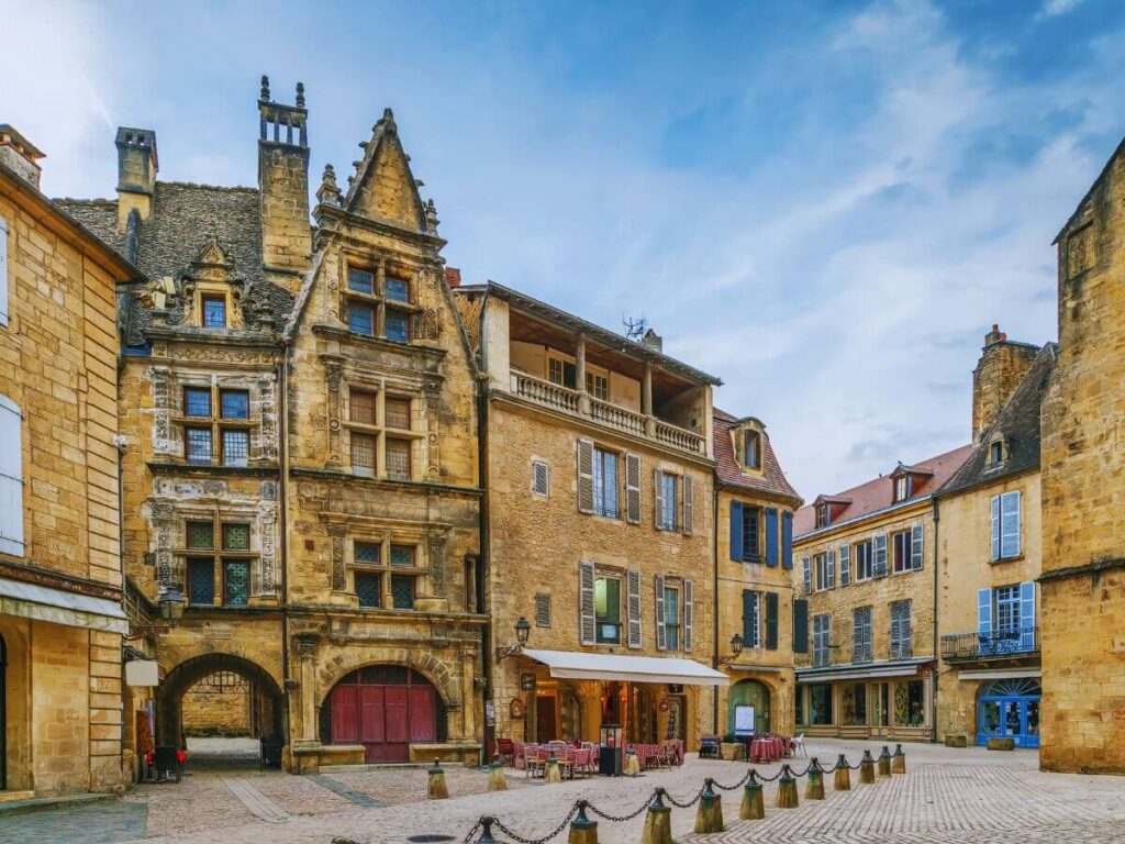 The main centre of Sarlat la caneda in France
