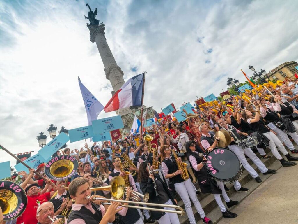 Musicians celebrating Fete de la Musique in France on June 21st