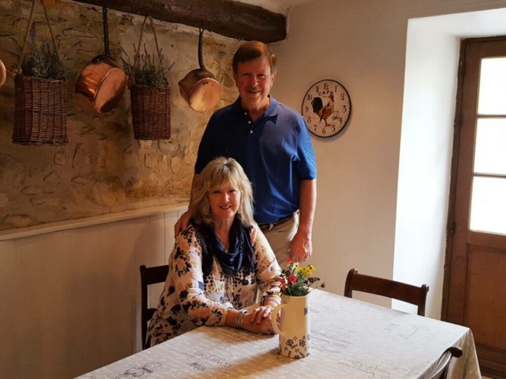 A man and a woman in their second home in France