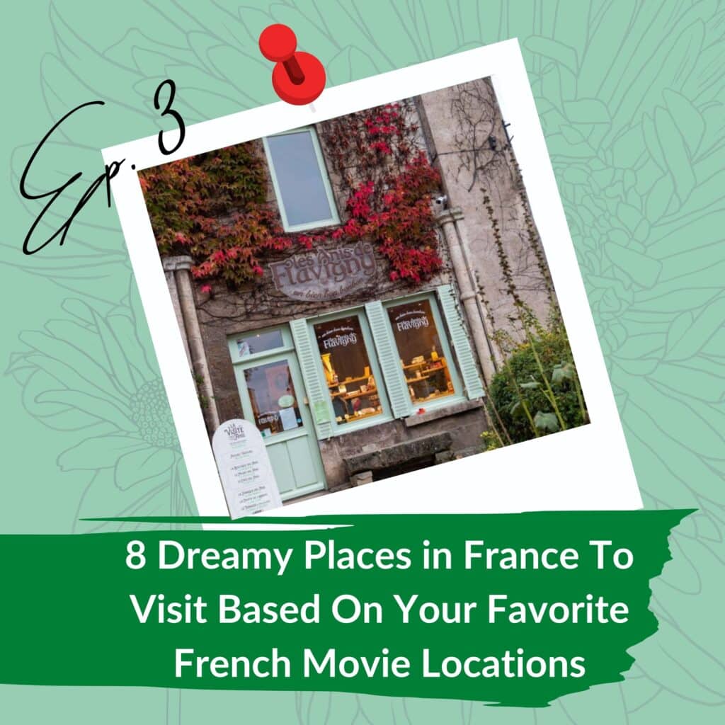 Cozy French storefront adorned with red ivy, depicting a picturesque movie location.
